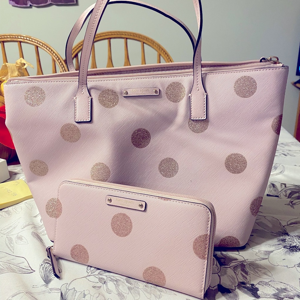 Kate Spade Hani Haven Lane tote and matching wallet New no tags